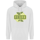 Vegan Mens 80% Cotton Hoodie White