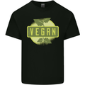 Vegan Mens Cotton T-Shirt Tee Top Black