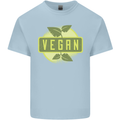 Vegan Mens Cotton T-Shirt Tee Top Light Blue