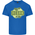 Vegan Mens Cotton T-Shirt Tee Top Royal Blue