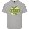 Vegan Mens Cotton T-Shirt Tee Top Sports Grey