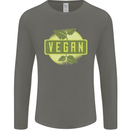 Vegan Mens Long Sleeve T-Shirt Charcoal