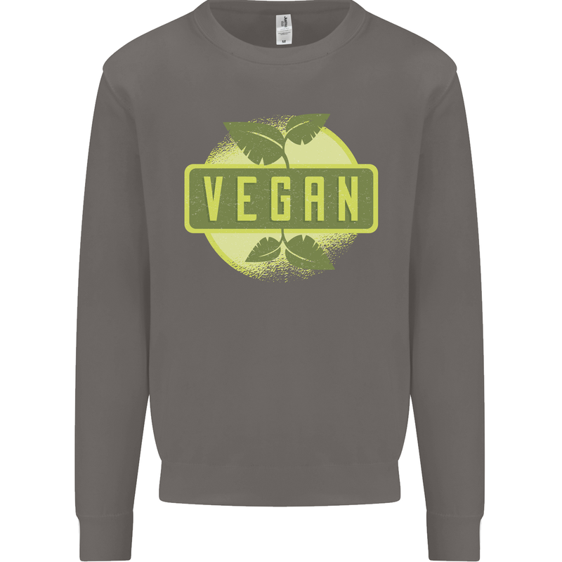 Vegan Mens Sweatshirt Jumper Charcoal