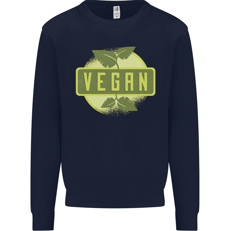 Vegan Mens Sweatshirt Jumper Navy Blue