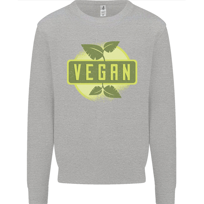 Vegan Mens Sweatshirt Jumper Sports Grey