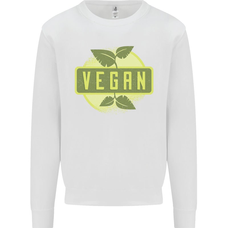 Vegan Mens Sweatshirt Jumper White