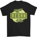 Vegan Mens T-Shirt 100% Cotton Black