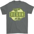 Vegan Mens T-Shirt 100% Cotton Charcoal