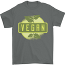 Vegan Mens T-Shirt 100% Cotton Charcoal