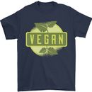 Vegan Mens T-Shirt 100% Cotton Navy Blue