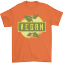 Vegan Mens T-Shirt 100% Cotton Orange