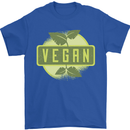 Vegan Mens T-Shirt 100% Cotton Royal Blue