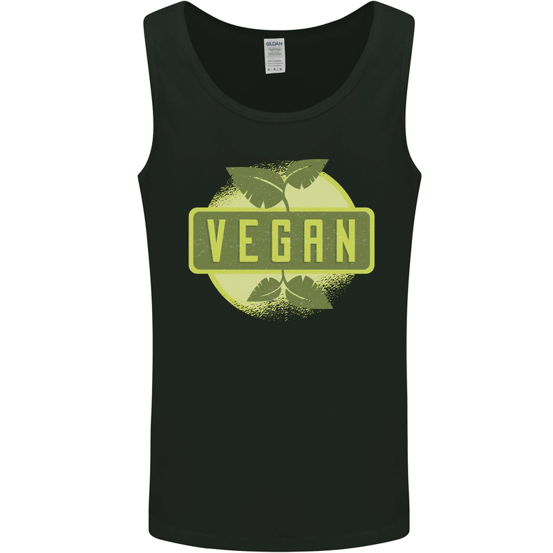 Vegan Mens Vest Tank Top Black