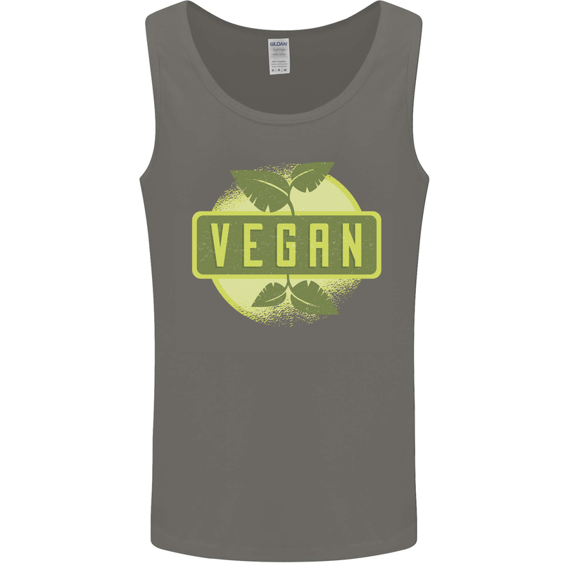 Vegan Mens Vest Tank Top Charcoal