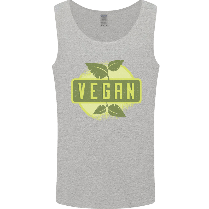 Vegan Mens Vest Tank Top Sports Grey