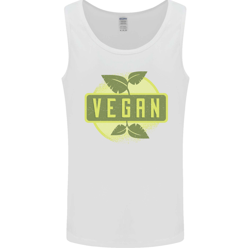 Vegan Mens Vest Tank Top White