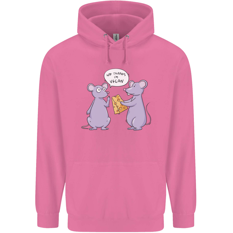 Vegan Mouse Funny Cheese Childrens Kids Hoodie Azalea