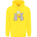 Vegan Mouse Funny Cheese Childrens Kids Hoodie Yellow