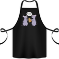 Vegan Mouse Funny Cheese Cotton Apron 100% Organic Black