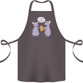 Vegan Mouse Funny Cheese Cotton Apron 100% Organic Dark Grey