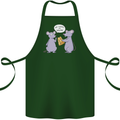 Vegan Mouse Funny Cheese Cotton Apron 100% Organic Forest Green