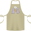 Vegan Mouse Funny Cheese Cotton Apron 100% Organic Khaki