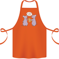 Vegan Mouse Funny Cheese Cotton Apron 100% Organic Orange