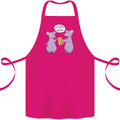 Vegan Mouse Funny Cheese Cotton Apron 100% Organic Pink
