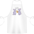 Vegan Mouse Funny Cheese Cotton Apron 100% Organic White