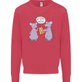 Vegan Mouse Funny Cheese Kids Sweatshirt Jumper Heliconia