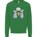 Vegan Mouse Funny Cheese Kids Sweatshirt Jumper Irish Green