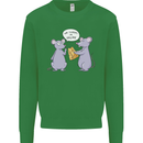 Vegan Mouse Funny Cheese Kids Sweatshirt Jumper Irish Green