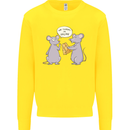 Vegan Mouse Funny Cheese Kids Sweatshirt Jumper Yellow