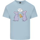 Vegan Mouse Funny Cheese Kids T-Shirt Childrens Light Blue