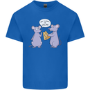 Vegan Mouse Funny Cheese Kids T-Shirt Childrens Royal Blue