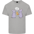 Vegan Mouse Funny Cheese Kids T-Shirt Childrens Sports Grey