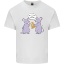 Vegan Mouse Funny Cheese Kids T-Shirt Childrens White
