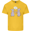 Vegan Mouse Funny Cheese Kids T-Shirt Childrens Yellow