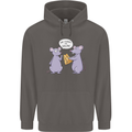 Vegan Mouse Funny Cheese Mens 80% Cotton Hoodie Charcoal