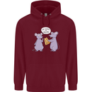 Vegan Mouse Funny Cheese Mens 80% Cotton Hoodie Maroon