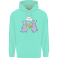 Vegan Mouse Funny Cheese Mens 80% Cotton Hoodie Peppermint