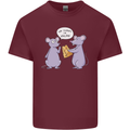 Vegan Mouse Funny Cheese Mens Cotton T-Shirt Tee Top Maroon