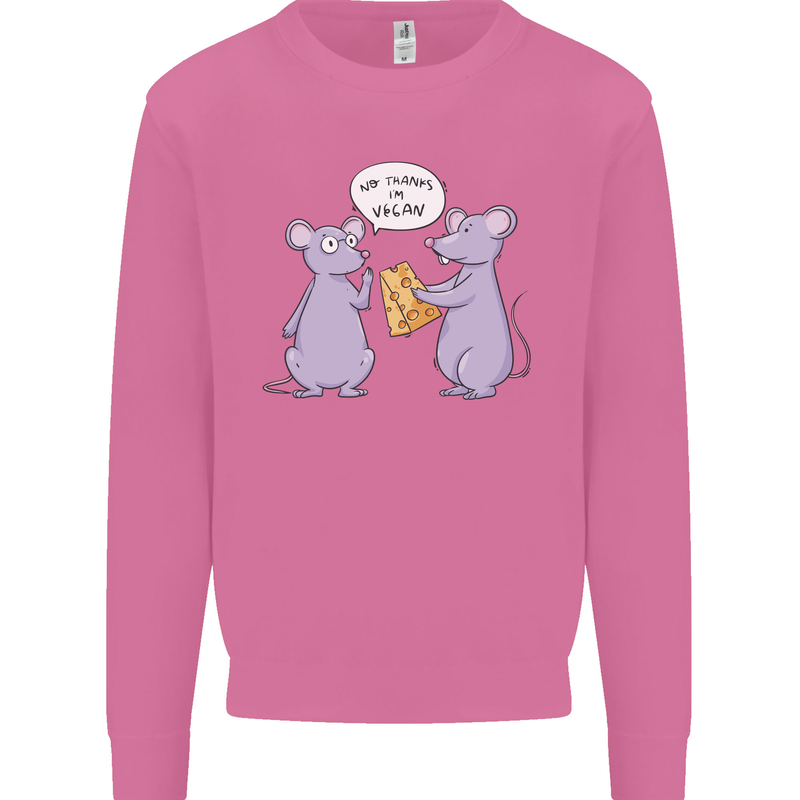 Vegan Mouse Funny Cheese Mens Sweatshirt Jumper Azalea