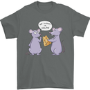 Vegan Mouse Funny Cheese Mens T-Shirt 100% Cotton Charcoal