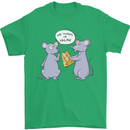 Vegan Mouse Funny Cheese Mens T-Shirt 100% Cotton Irish Green