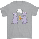 Vegan Mouse Funny Cheese Mens T-Shirt 100% Cotton Sports Grey