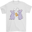 Vegan Mouse Funny Cheese Mens T-Shirt 100% Cotton White