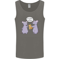 Vegan Mouse Funny Cheese Mens Vest Tank Top Charcoal