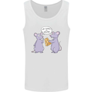 Vegan Mouse Funny Cheese Mens Vest Tank Top White