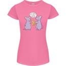 Vegan Mouse Funny Cheese Womens Petite Cut T-Shirt Azalea